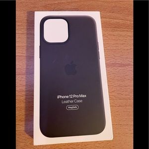UNOPENED BRAND NEW IPHONE 12 PRO MAX BLACK LEATHER MAGSAFE CASE